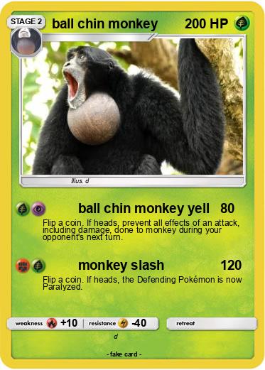 Pokemon ball chin monkey