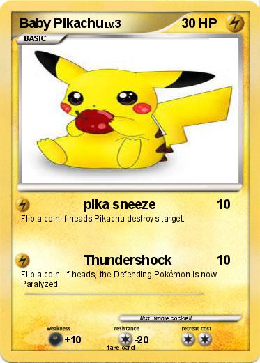Pokemon Baby Pikachu