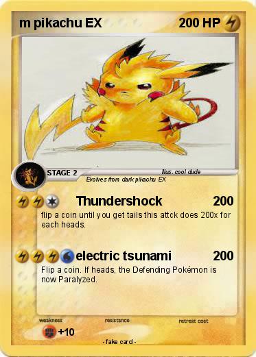 Pokemon m pikachu EX