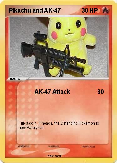 Pokemon Pikachu and AK-47