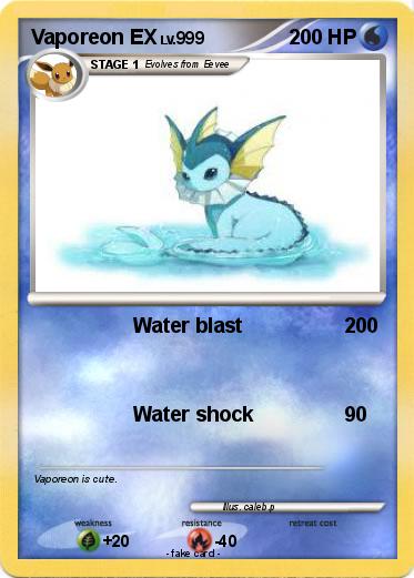 Pokemon Vaporeon EX