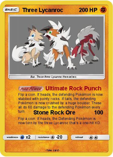 Pokemon Three Lycanroc