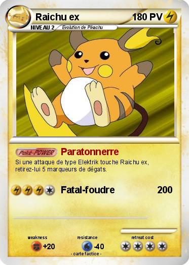 Pokemon Raichu ex