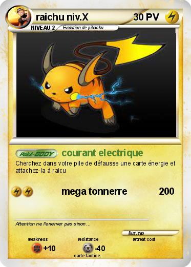 Pokemon raichu niv.X