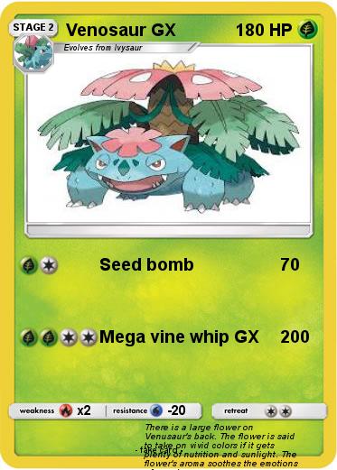 Pokemon Venosaur GX