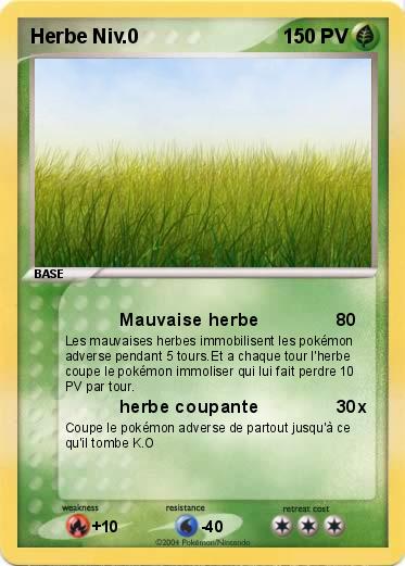 Pokemon Herbe Niv.0