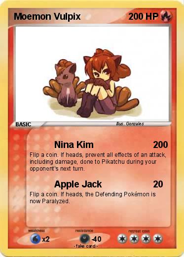 Pokemon Moemon Vulpix