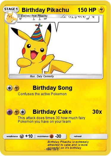 Pokemon Birthday Pikachu