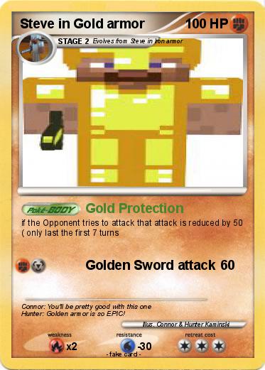 Pokemon Steve in Gold armor