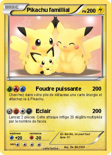 Pokemon Pikachu famillial