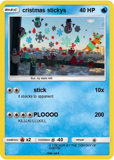 Pokemon cristmas stickys