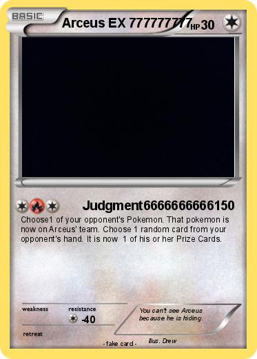 Pokemon Arceus EX 777777777