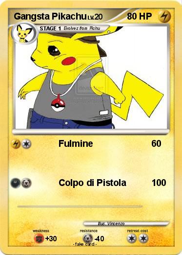 Pokemon Gangsta Pikachu