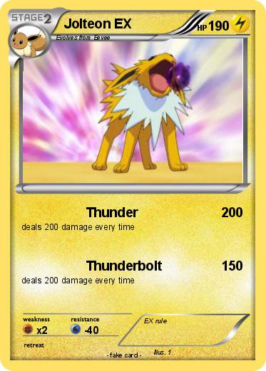Pokemon Jolteon EX