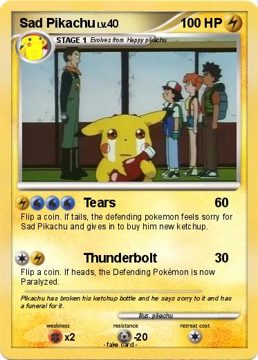 Pokemon Sad Pikachu