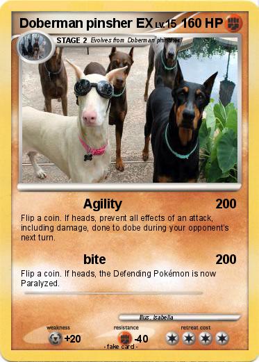 Pokemon Doberman pinsher EX