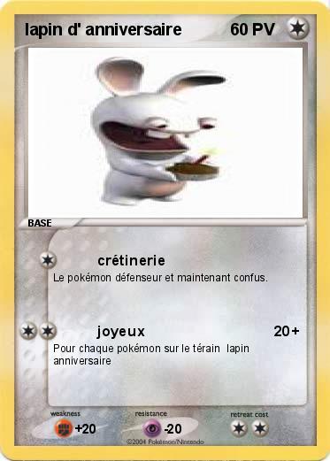 Pokemon lapin d' anniversaire 