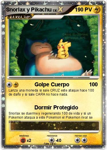 Pokemon Snorlax y Pikachu