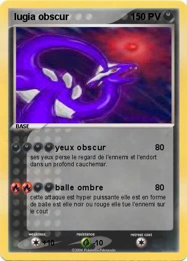 Pokemon lugia obscur