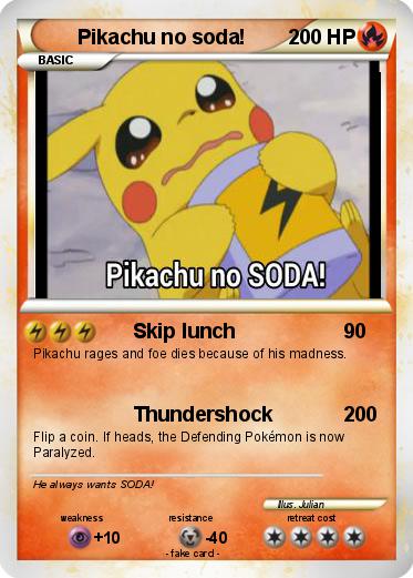 Pokemon Pikachu no soda!