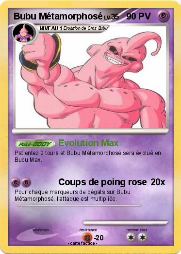 Pokemon Bubu Métamorphosé