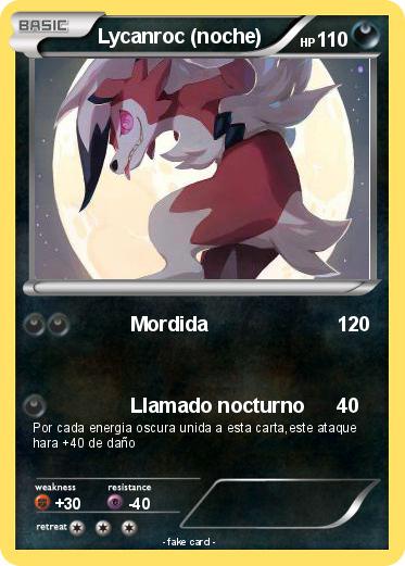 Pokemon Lycanroc (noche)