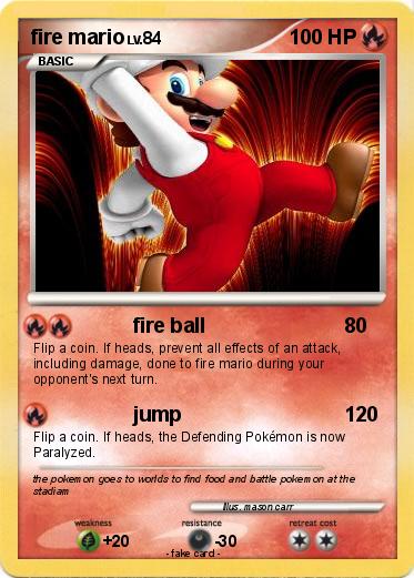 Pokemon fire mario