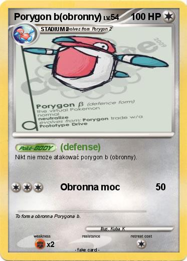 Pokemon Porygon b(obronny)