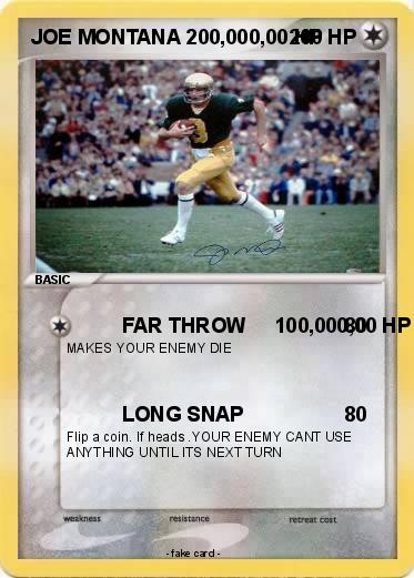 Pokemon JOE MONTANA 200,000,00 HP