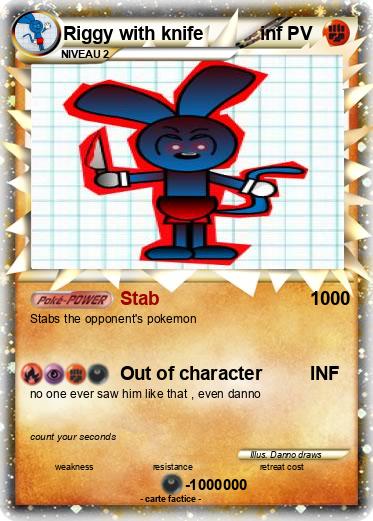 Pokemon Riggy with knife