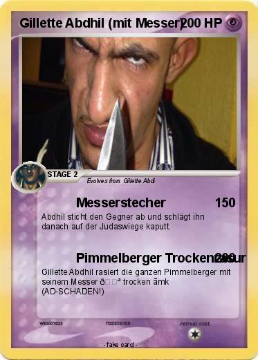 Pokemon Gillette Abdhil (mit Messer)
