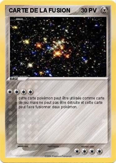 Pokemon CARTE DE LA FUSION                 