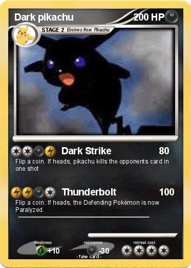 Pokemon Dark pikachu