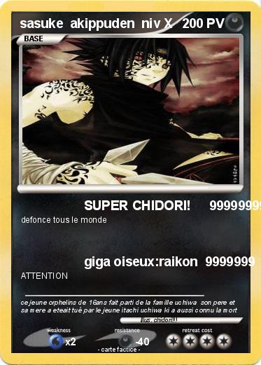 Pokemon sasuke  akippuden  niv X