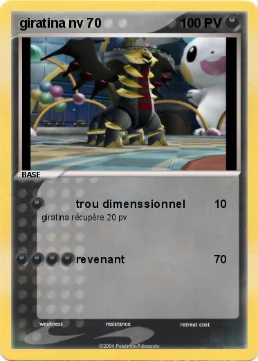 Pokemon giratina nv 70
