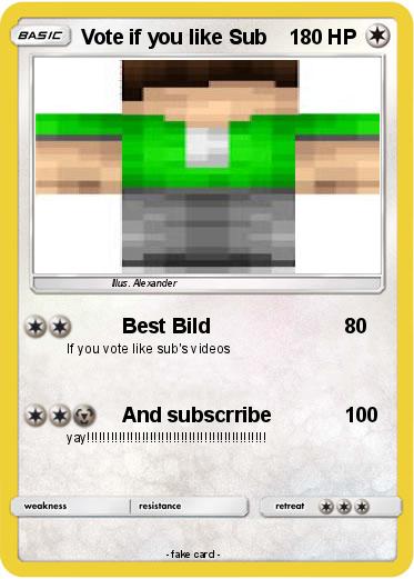 Pokemon Vote if you like Sub