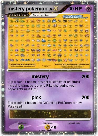 Pokemon mistery pokemon