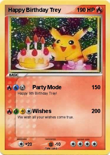 Pokemon Happy Birthday Trey