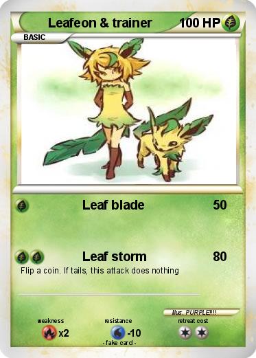 Pokemon Leafeon & trainer