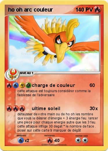 Pokemon ho oh arc couleur