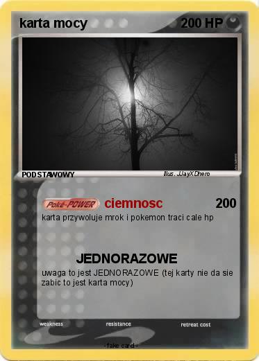 Pokemon karta mocy