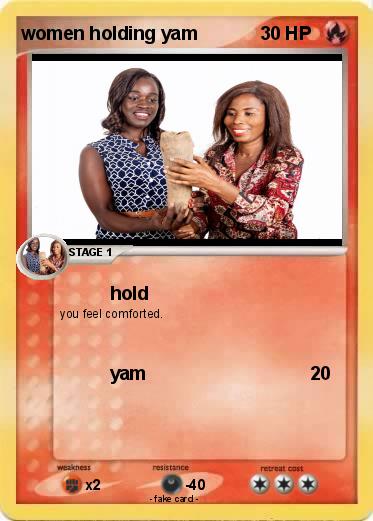 Pokemon women holding yam