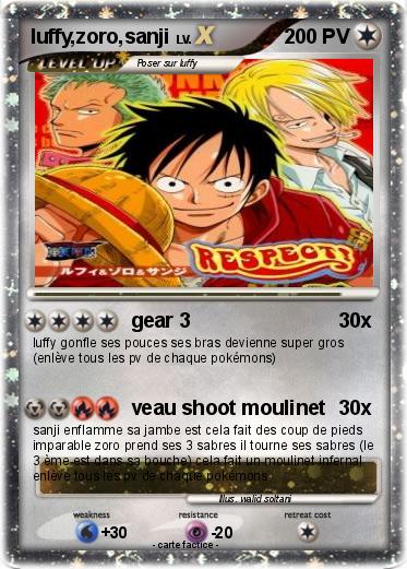 Pokemon luffy,zoro,sanji