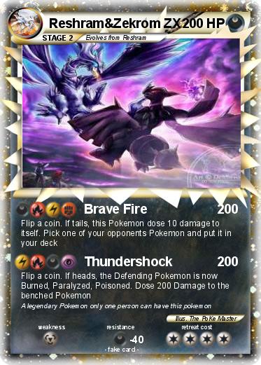 Pokemon Reshram&Zekrom ZX