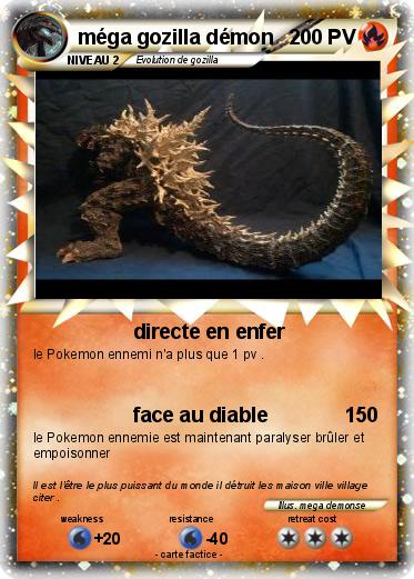 Pokemon méga gozilla démon