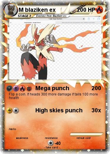 Pokemon M blaziken ex
