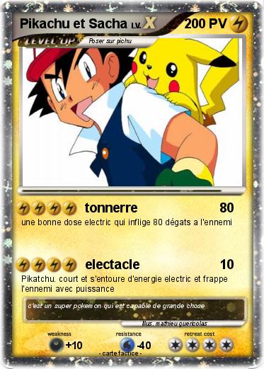 Pokemon Pikachu et Sacha