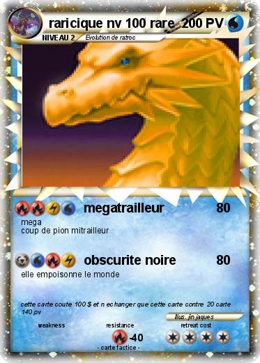 Pokemon raricique nv 100 rare