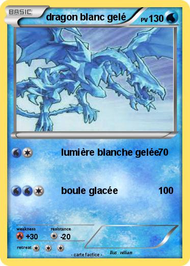 Pokemon dragon blanc gelé
