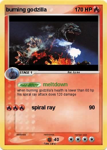 Pokemon burning godzilla